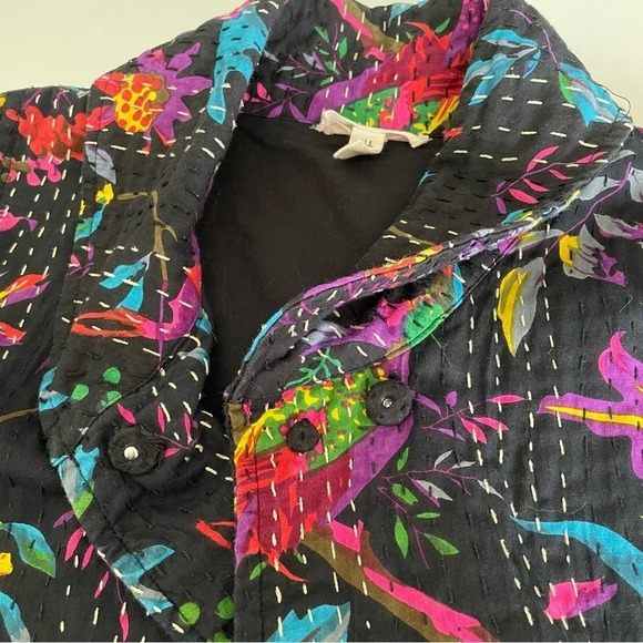 Anthropology Andersen & Lauth Poncho Vest Jacket Quilted OS Lagenlook Art Wear - Picture 7 of 11